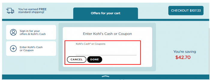 How to use Kohl's promo code