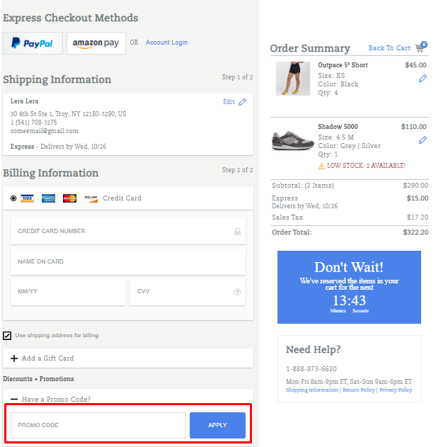 How to use OnlineShoes promo code