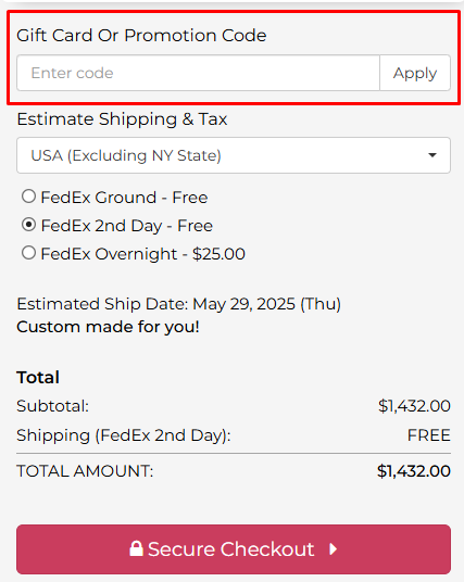 How to use 25karats promo code