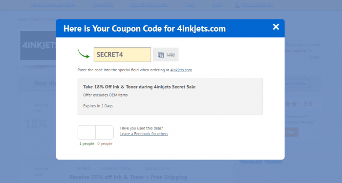 4inkjets discount code
