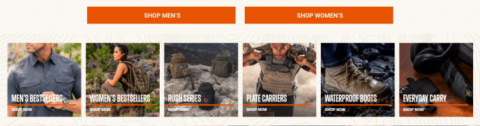 5.11 Tactical range of products 