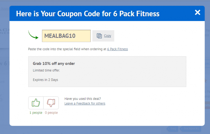 How to use a coupon code at 6 Pack Fitness