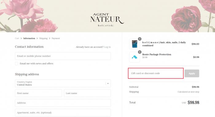 How to use Agent Nateur promo code