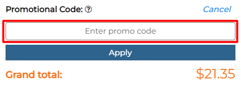 How to use Aidance promo code