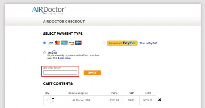 How to use AirDoctor promo code
