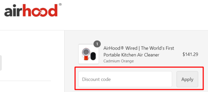 How to use AirHood promo code