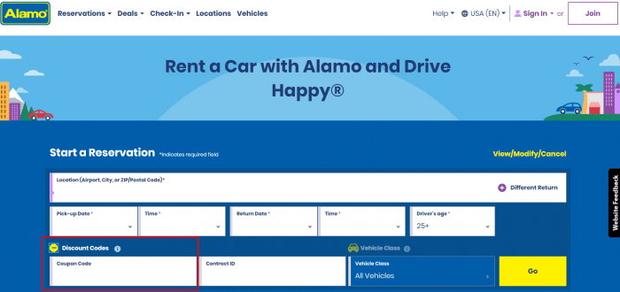 How to use Alamo Rent A Car promo code