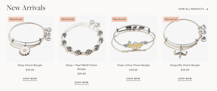 Alex and Ani range of products 