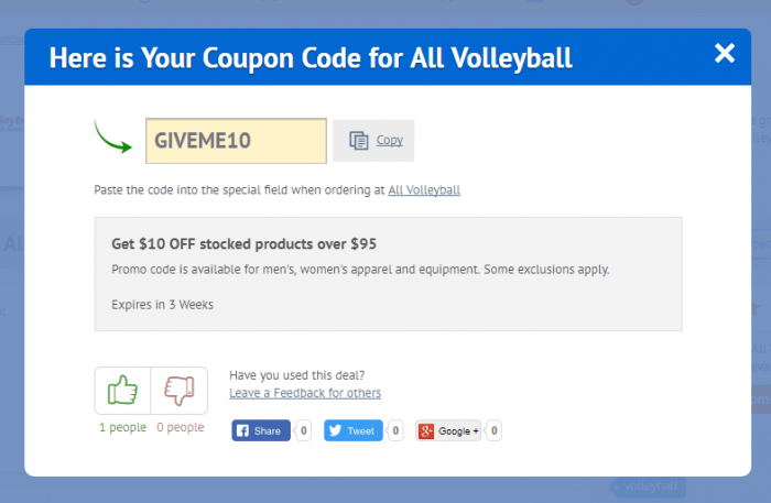 How to use a promo code at All Volleyball