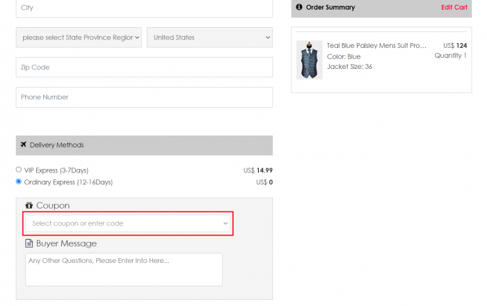 How to use AllAboutSuit promo code