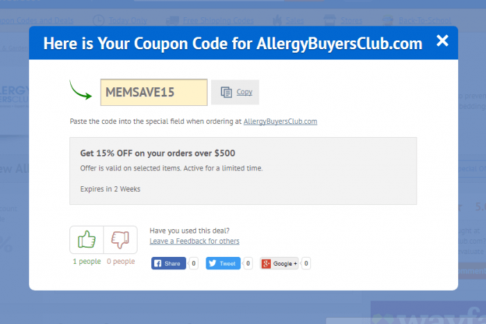 How to use a coupon code at AllergyBuyersClub.com