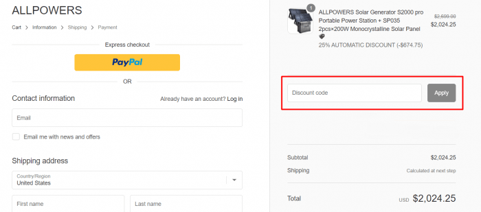 How to use ALLPOWERS promo code