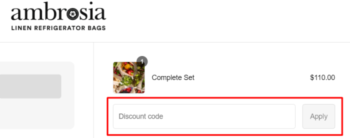 How to use Ambrosia promo code