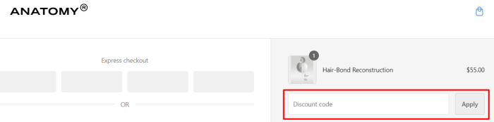 How to use Anatomy promo code