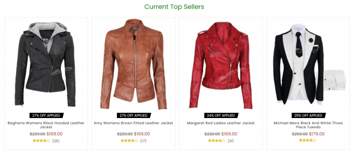Angel Jackets range of products