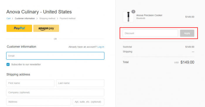 How to use Anova Culinary promo code