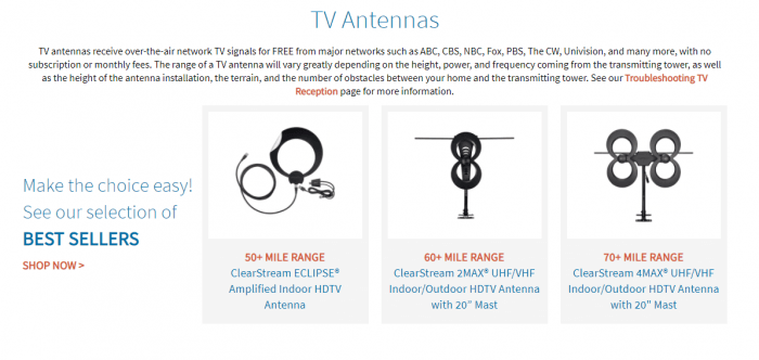 Antennas Direct range of products 
