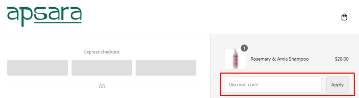 How to use Apsara promo code