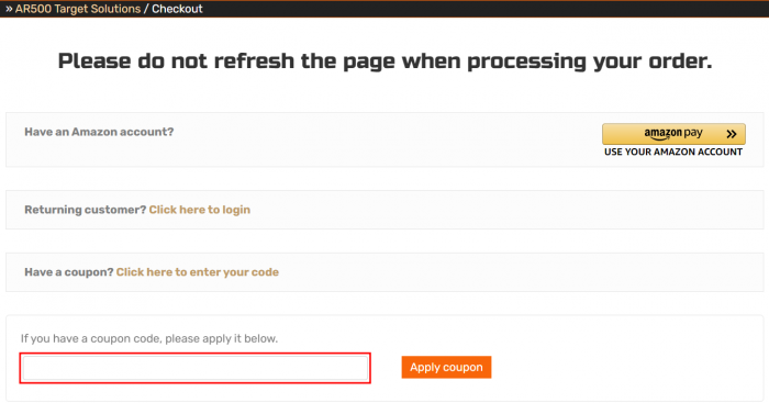 How to use AR500 Target Solutions promo code