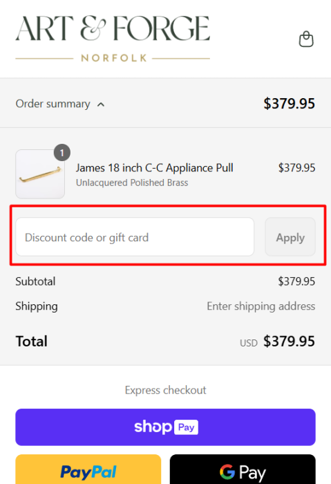 How to use Art and Forge promo code