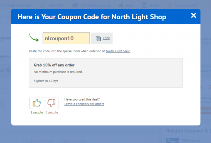 How to use a discount code at North Light Shop
