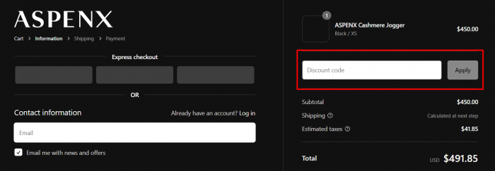 How to use ASPENX promo code