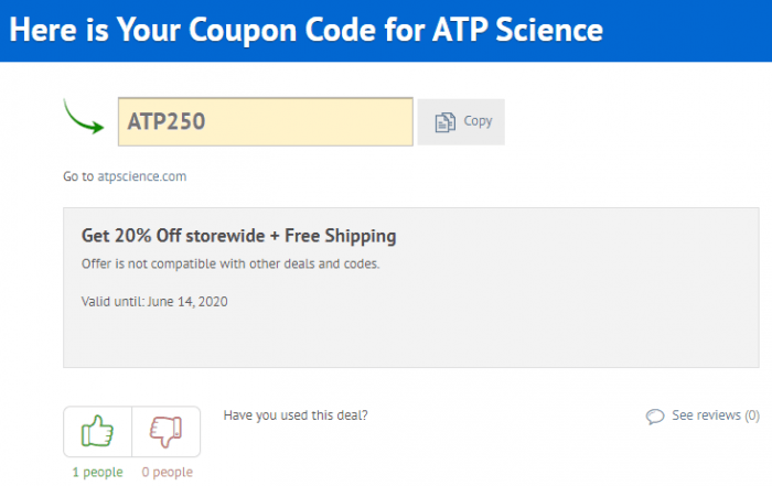 ATP Science promo code