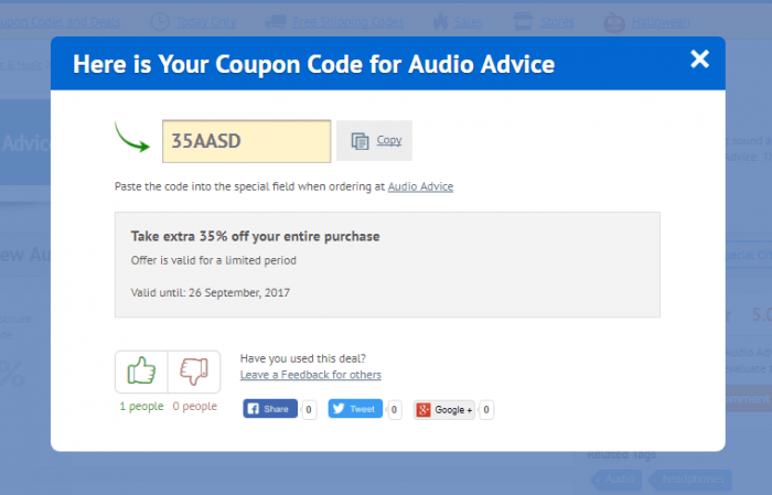 How to use a discount code at Audio Advice