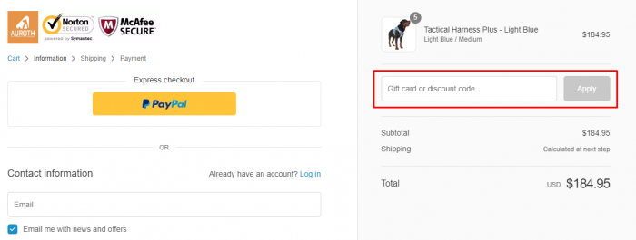 How to use Auroth Pets promo code