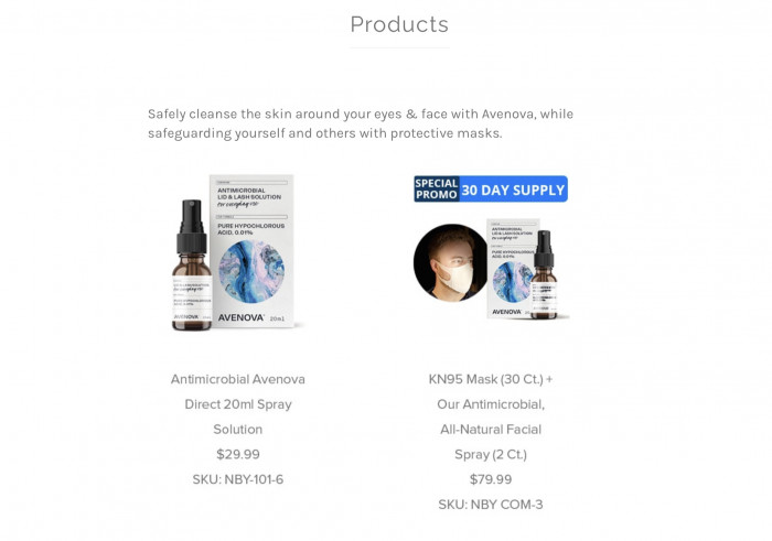 Avenova range of products 