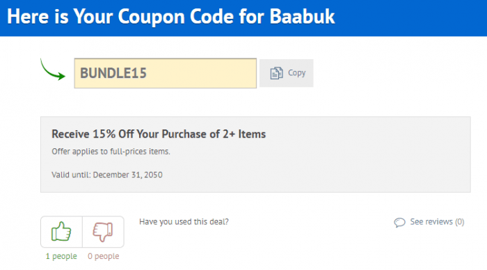 baabuk coupon code