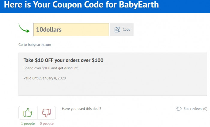 BabyEarth promo code