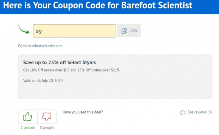 Barefoot Scientist promo code