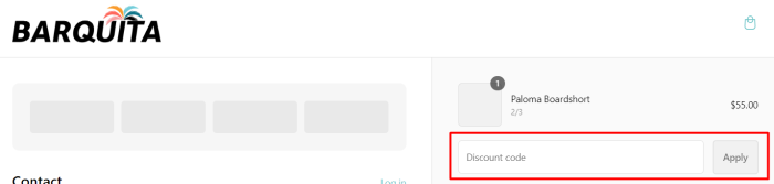 How to use Barquita promo code
