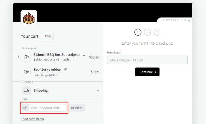 How to use BBQ Box promo code