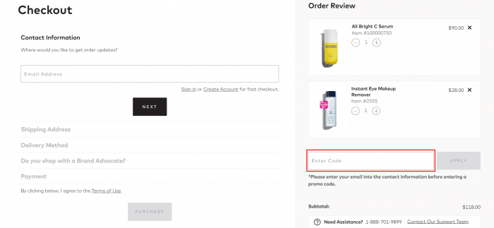 How to use Beautycounter promo code