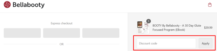 How to use Bellabooty Belt promo code