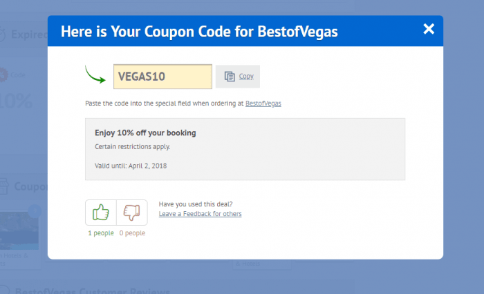 How To Use a Coupon Code at BestofVegas