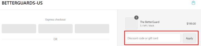 How to use BETTERGUARDS promo code
