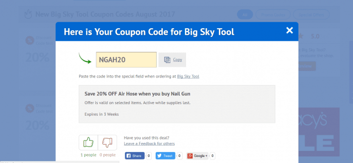 How to use a discount code at Big Sky Tool