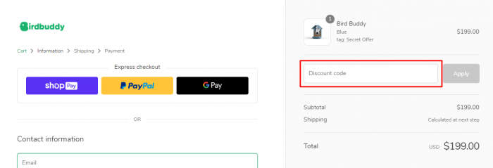 How to use Bird Buddy promo code