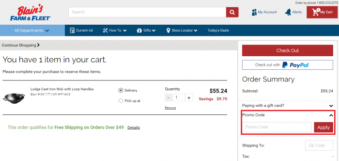 How to use Blain's Farm and Fleet promo code