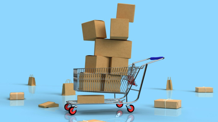 Shopping Card with Boxes