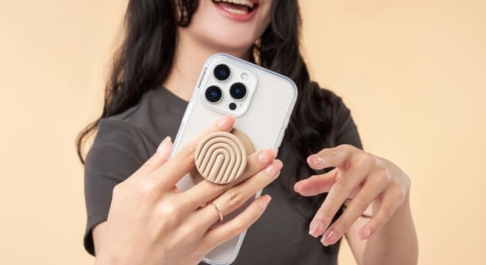 Girl with Phone Grip