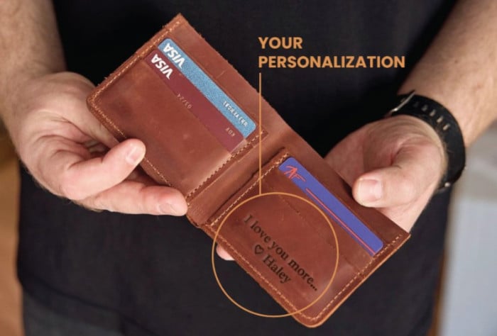 Leather Pikore Wallet in Hands