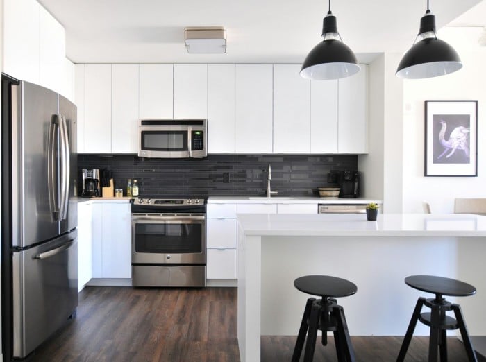 Major appliance at the kitchen