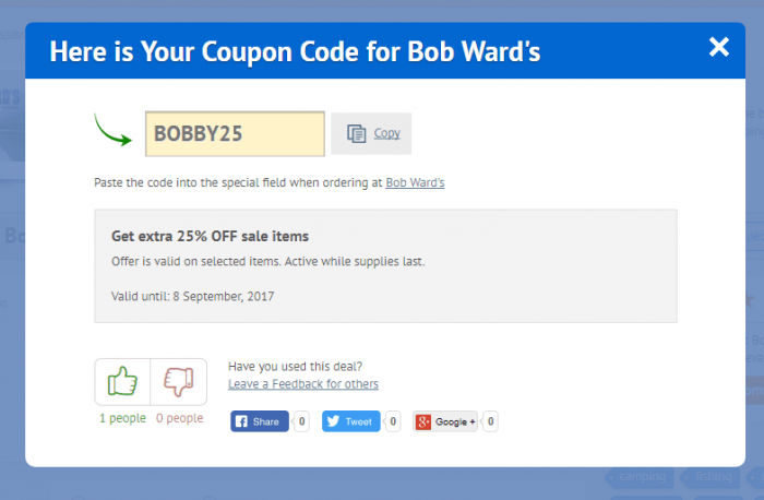 How to use a coupon code at Bob Ward's