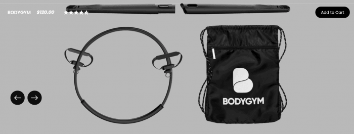 BodyGym range of products 