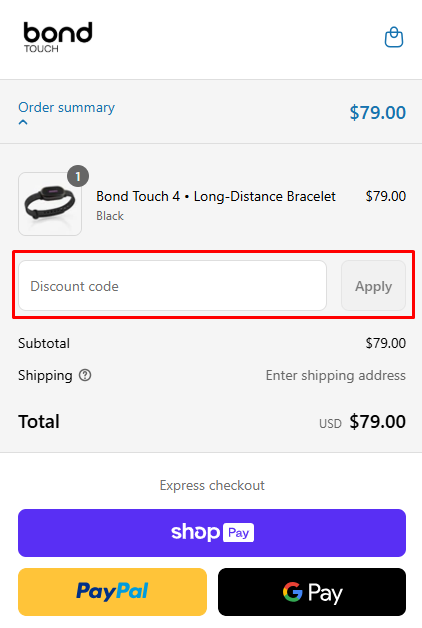 How to use Bond Touch promo code
