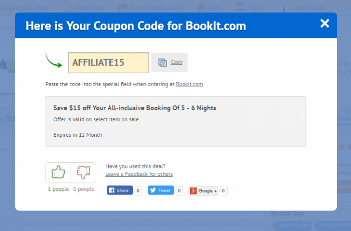 Bookit coupon 3 nights
